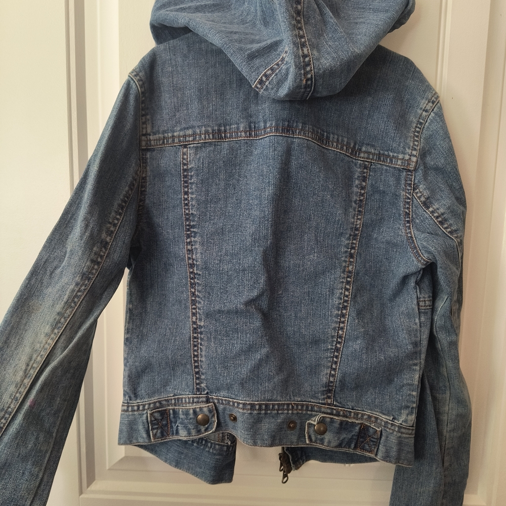 Abercrombie & Fitch Blue Denim Jacket with Hood - Picture 5 of 5